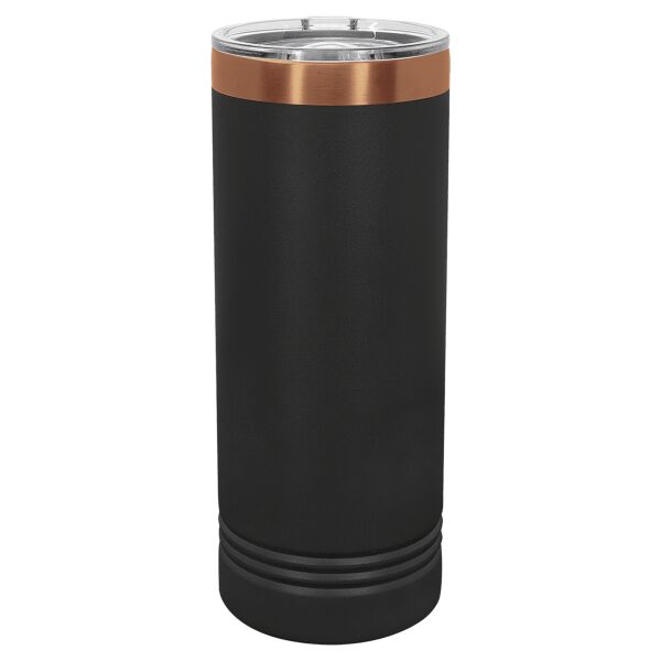 Black/Rose Gold Skinny Tumbler 22oz Thumbnail