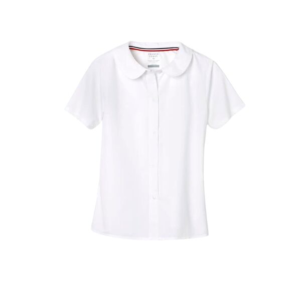 Girls Short Sleeve Modern Peter Pan Blouse Thumbnail