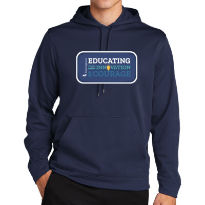 Educating with Innovation and Courage Wick Fleece Hooded Pullover Thumbnail